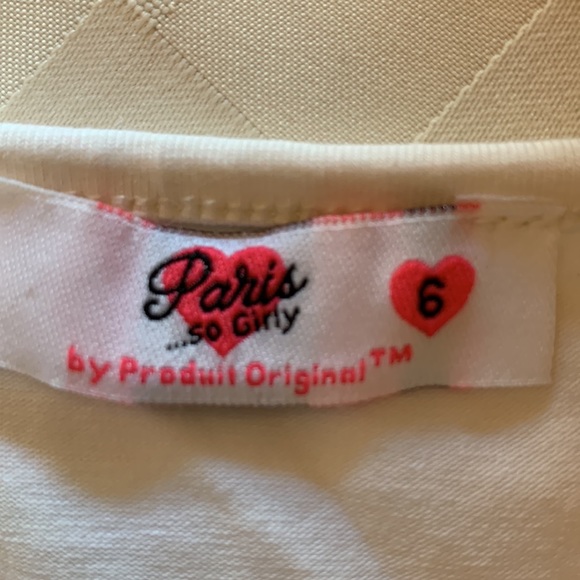 Paris Mon Amour Girls Top Size 6 - Picture 5 of 5